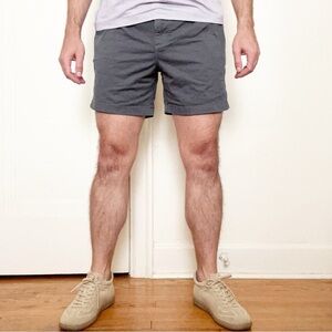 Chubbies Men’s 5.5” The Originals Stretch Twill Shorts Small Charcoal Gray